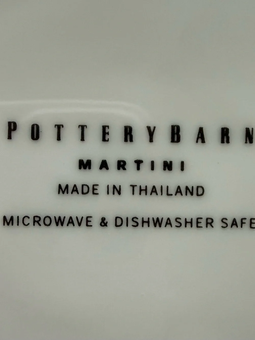 Pottery Barn White Martini Cocktail-themed Plates - Set of 4